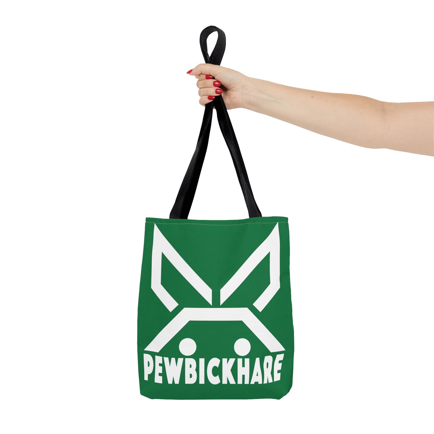 PBH 'Maxi HARE White'  Dark Green Tote Bag