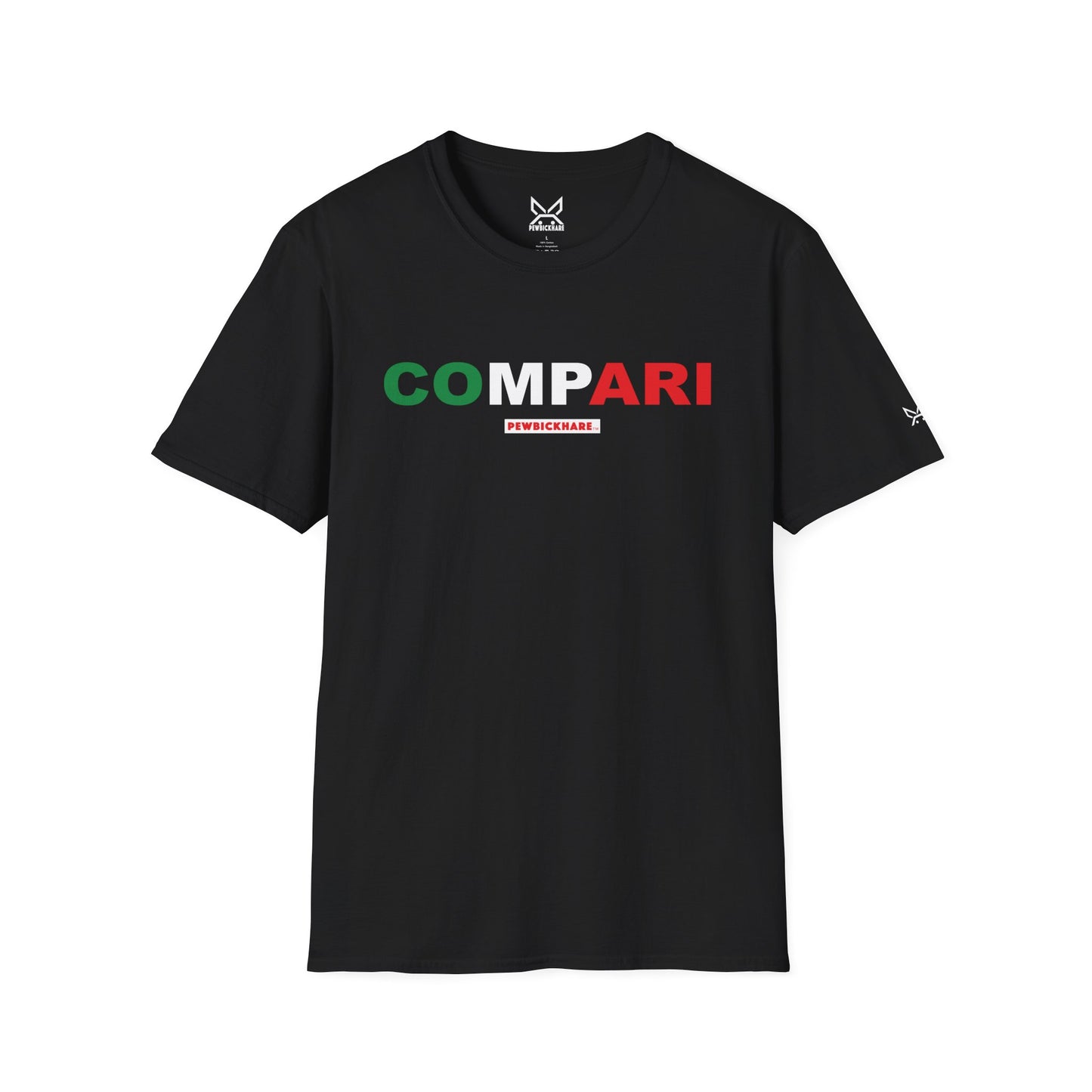 Men’s / Unisex Graphic T-Shirt – COMPARI MINIMALIST – PEWBICKHARE Italian-Inspired Streetwear