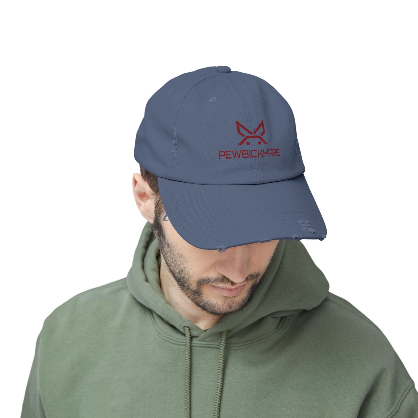 PBH - Distressed Cap - Maroon Embroidery