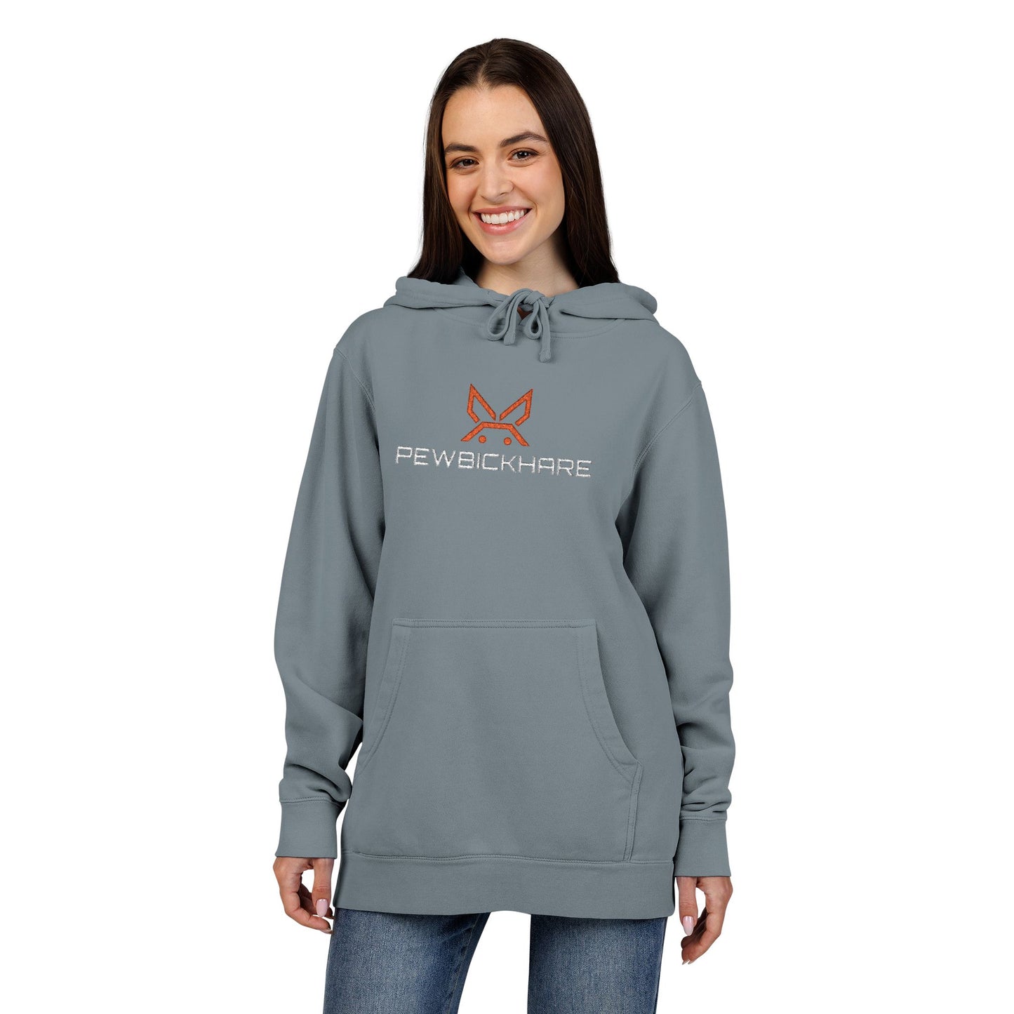 PBH - Pigment Dyed Embroidered Unisex Designer Hoodie (Maxi Red and White chest Embroidery)