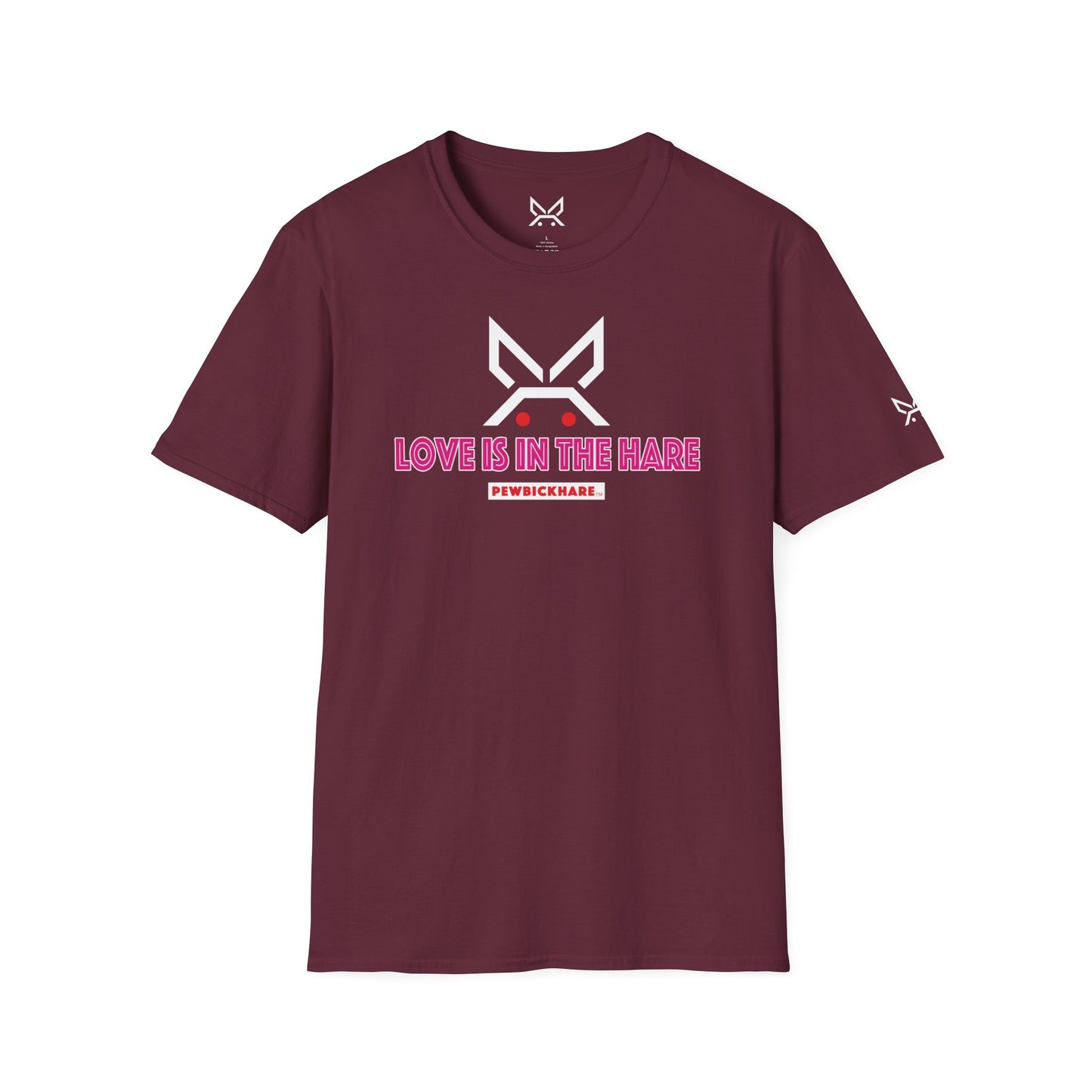PBH "LOVE IS IN THE HARE" - (White/Pink edition) - Original Unisex Cotton T-shirt
