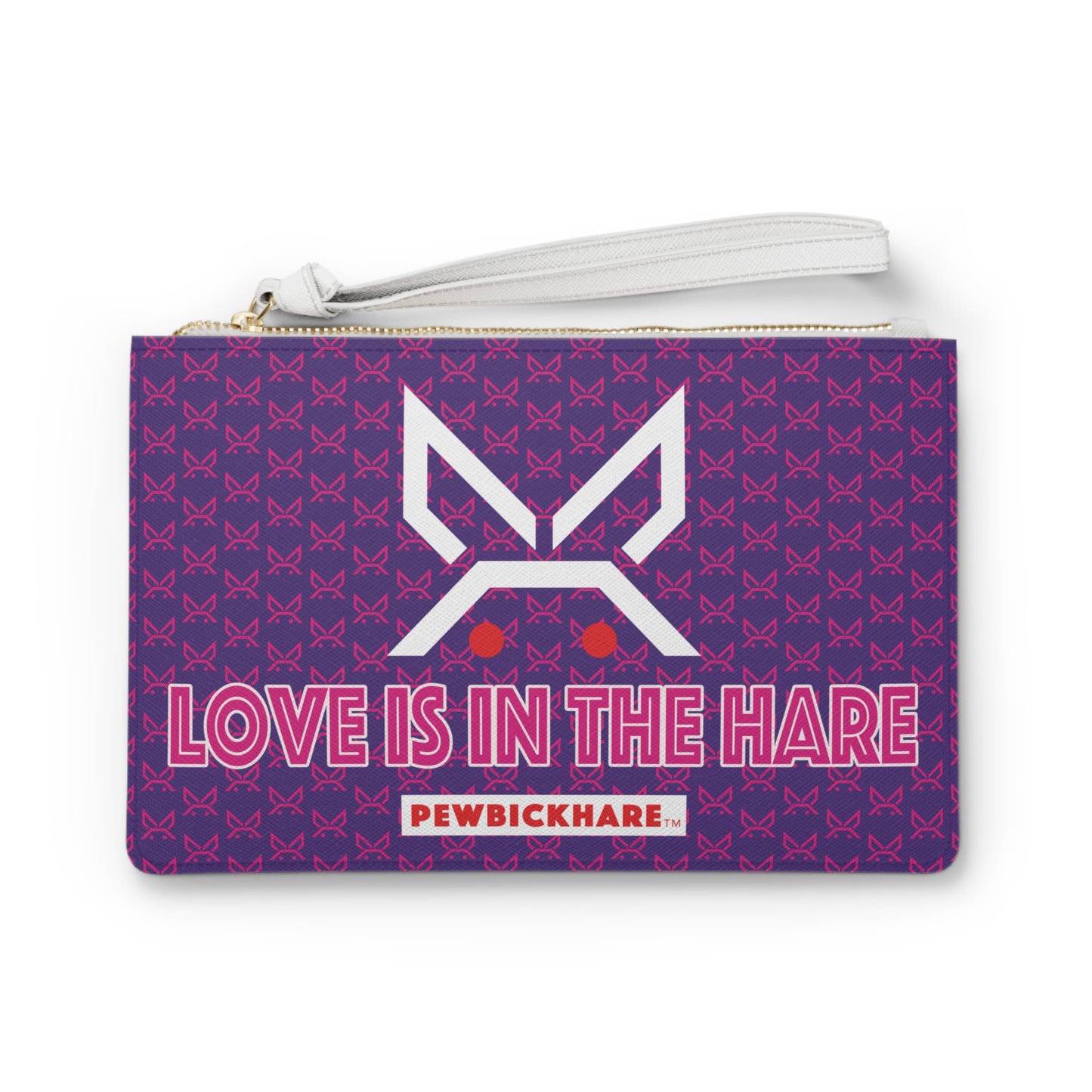 PBH Dark Purple Clutch Bag - "Love is in the  Hare".