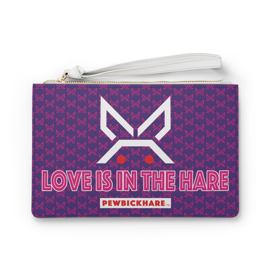 PBH Dark Purple Clutch Bag - "Love is in the  Hare".
