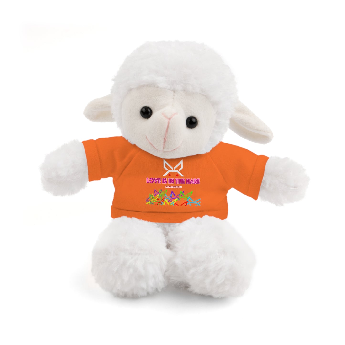 Stuffed animal with Graphic Tee - "Love Is In The Hare"