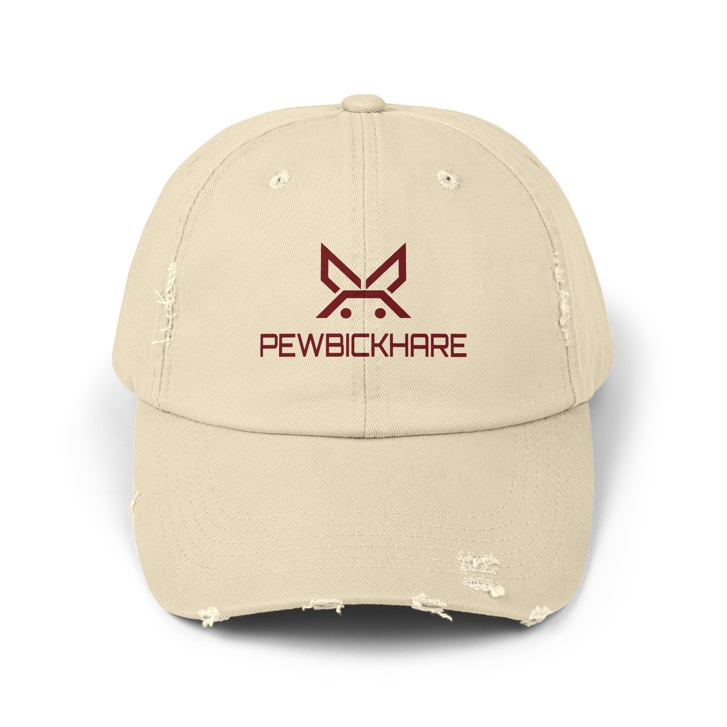 PBH - Distressed Cap - Maroon Embroidery