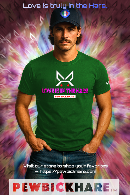 PBH "LOVE IS IN THE HARE" - (White/Pink edition) - Original Unisex Cotton T-shirt