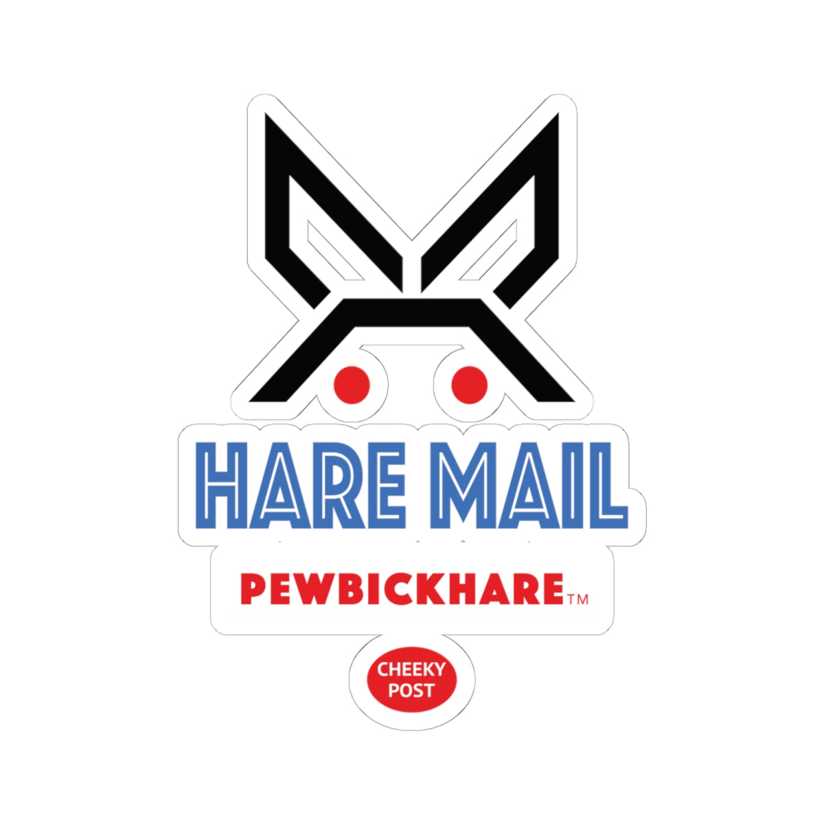 PBH: 'HARE MAIL' Sticker