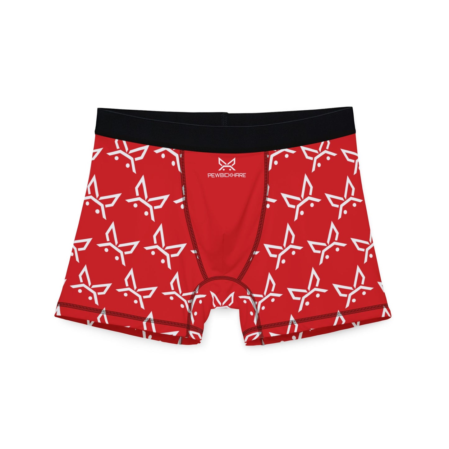 PBH "PEWBICKHARE UNDERWEAR - RED|WHITE PATTERN" Men's Boxer Briefs