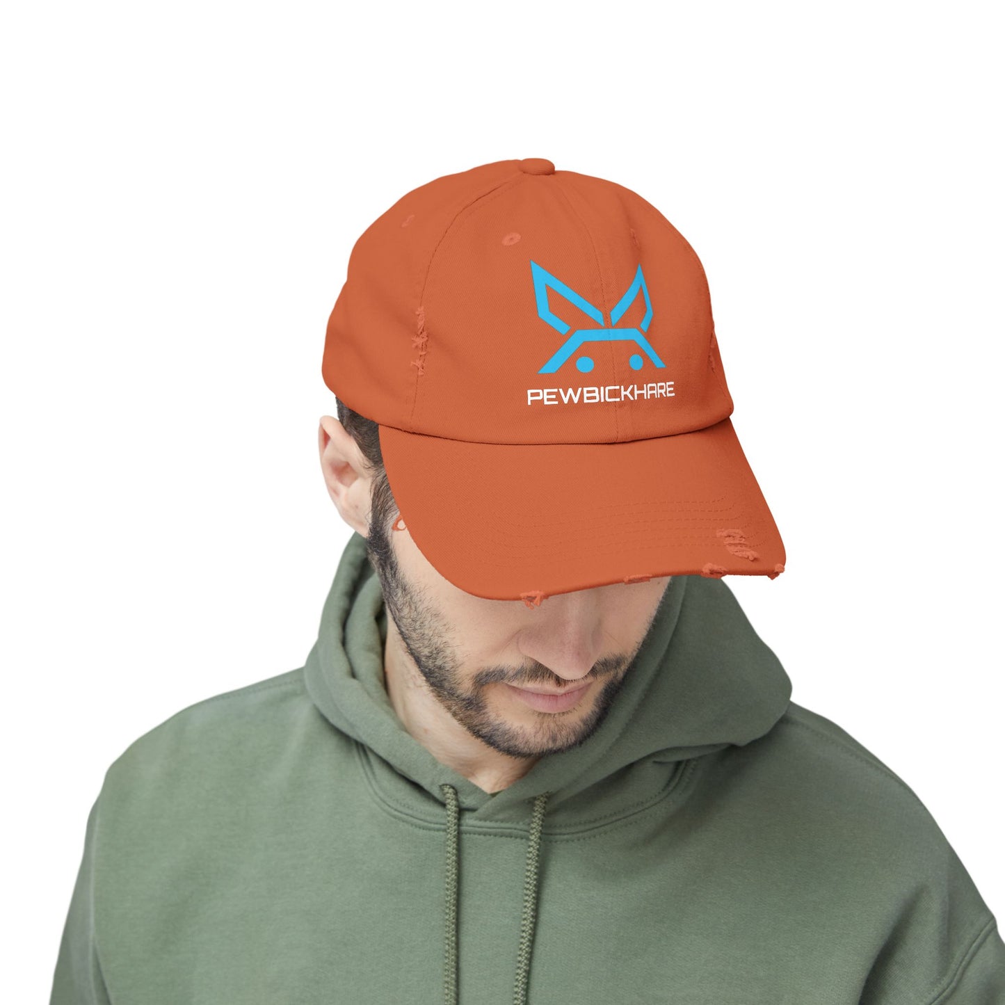 PBH - Distressed Cap - TURQUOISE / WHITE Embroidery