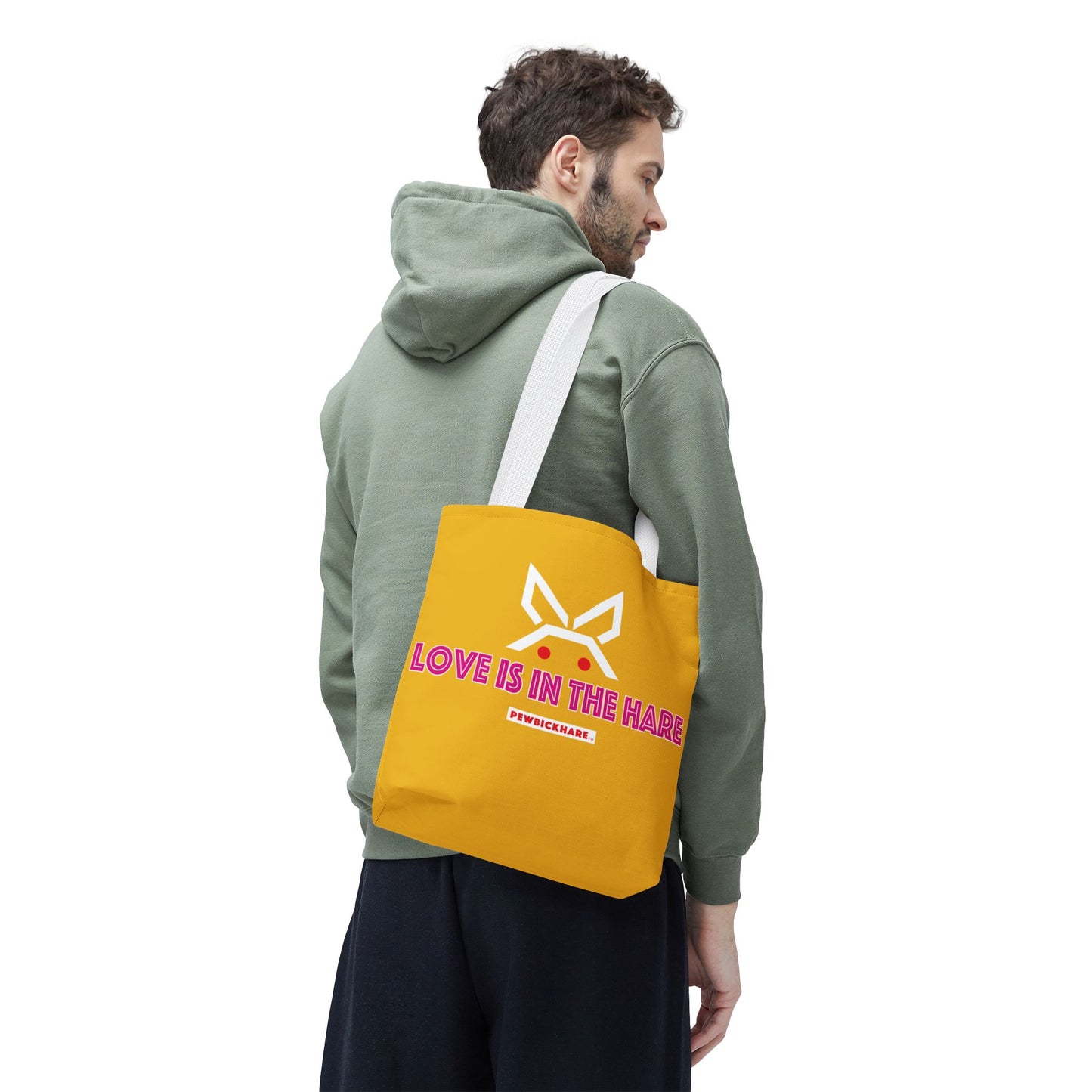 PBH 'LOVE IS IN THE HARE'  Yellow Tote Bag