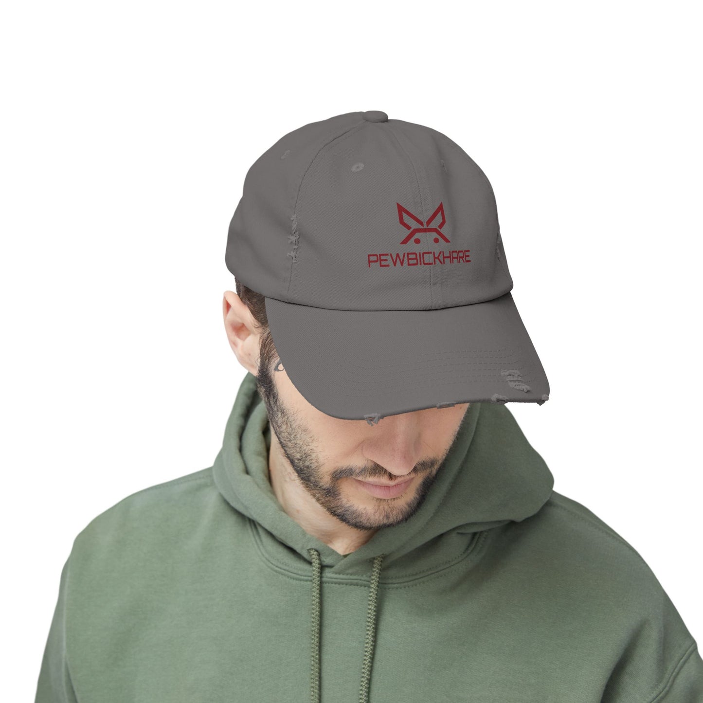 PBH - Distressed Cap - Maroon Embroidery