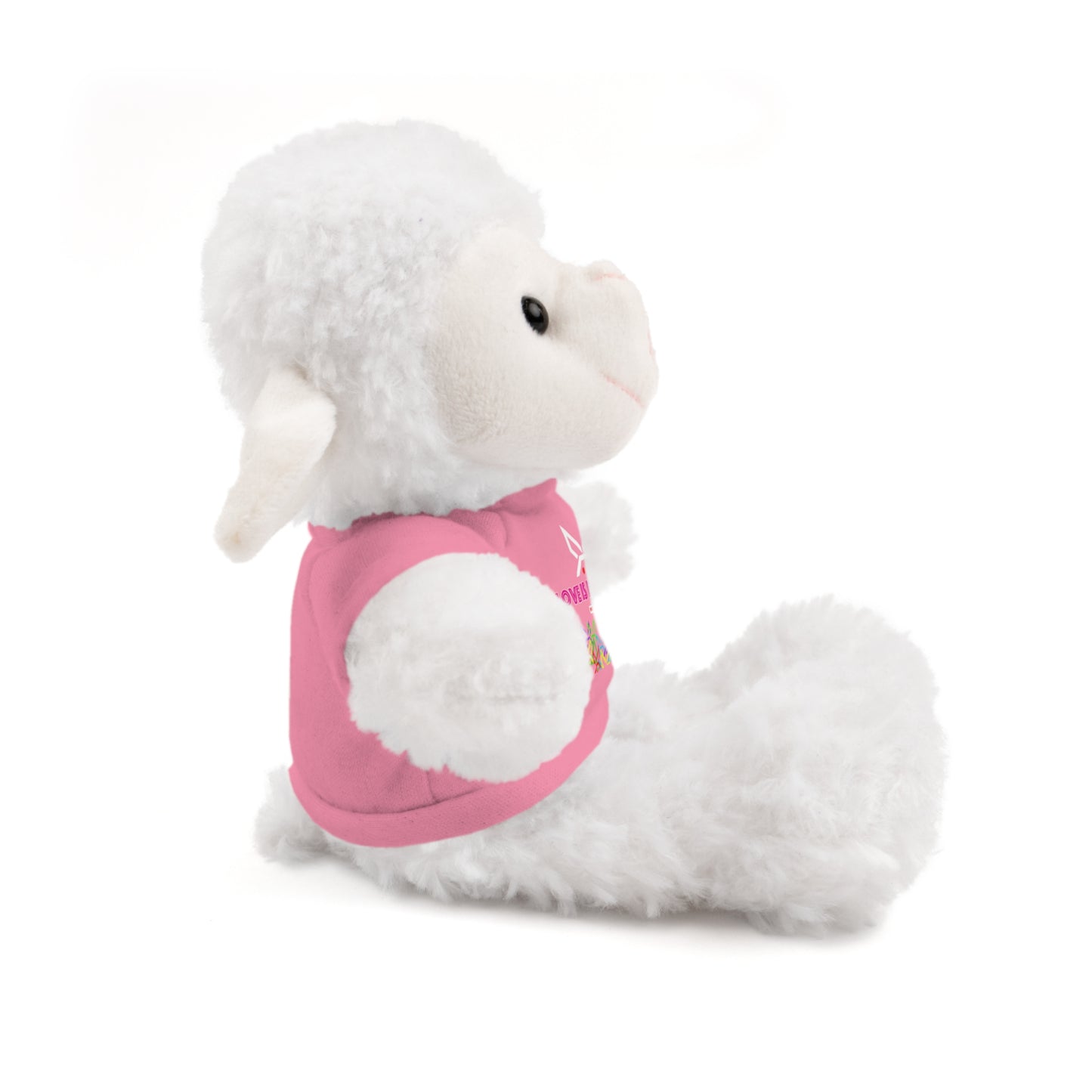 Stuffed animal with Graphic Tee - "Love Is In The Hare"