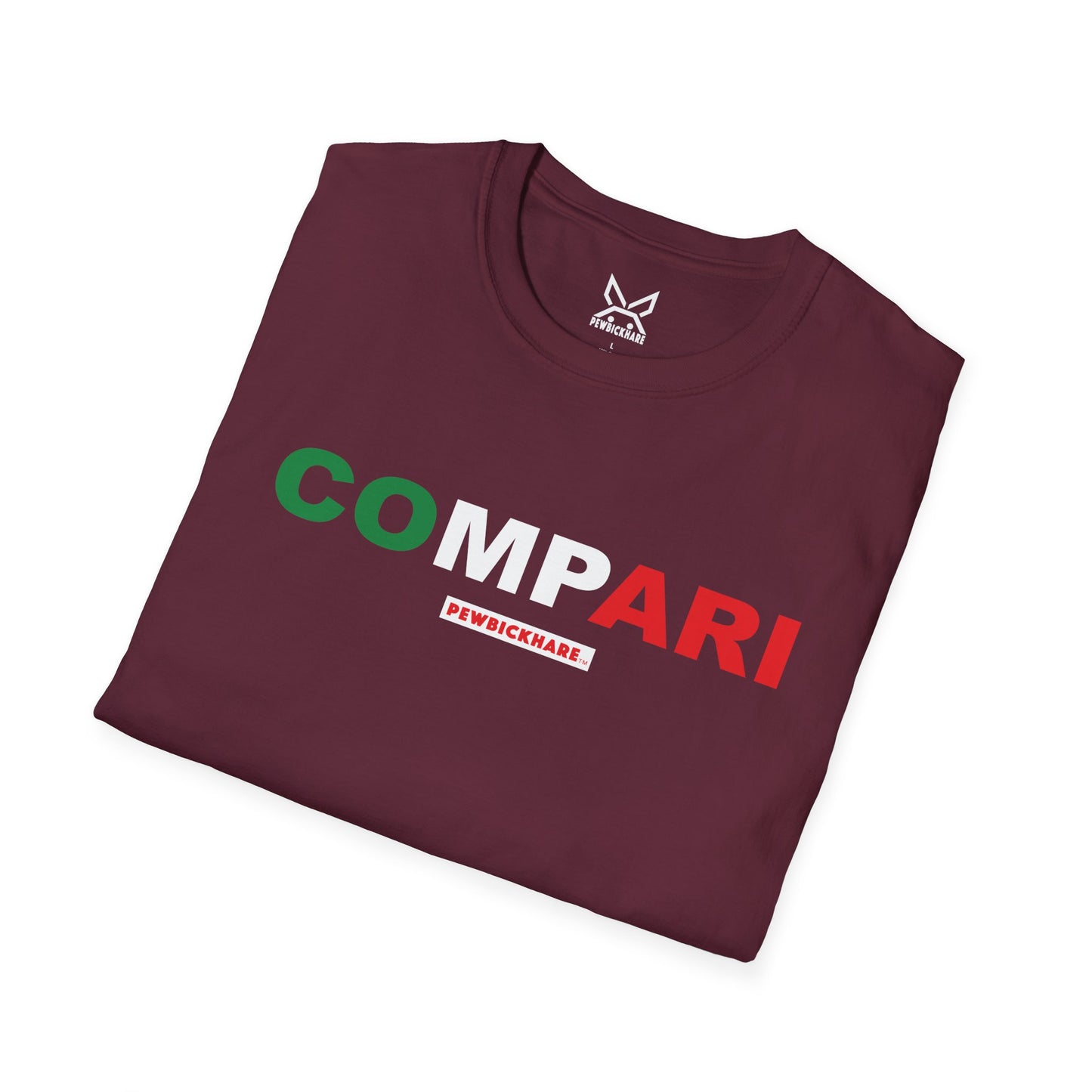 Men’s / Unisex Graphic T-Shirt – COMPARI MINIMALIST – PEWBICKHARE Italian-Inspired Streetwear