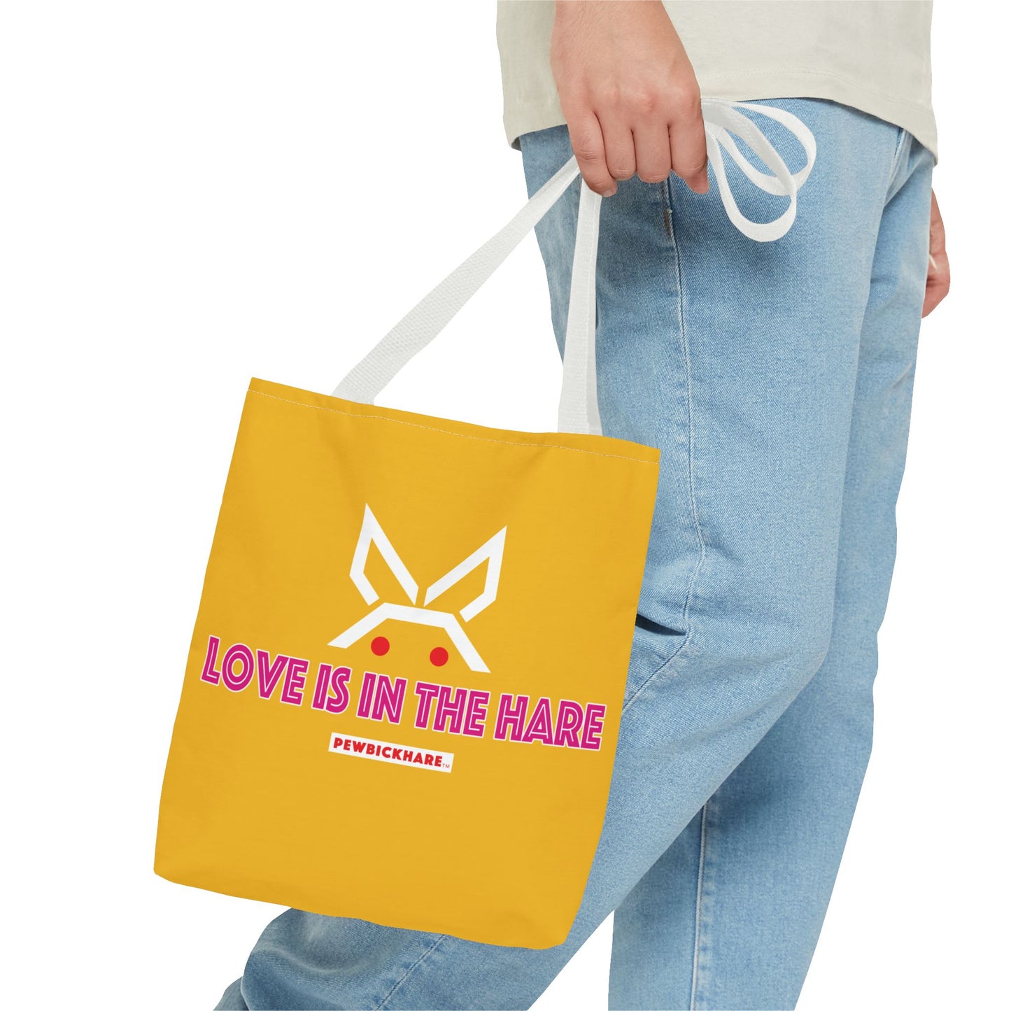 PBH 'LOVE IS IN THE HARE'  Yellow Tote Bag
