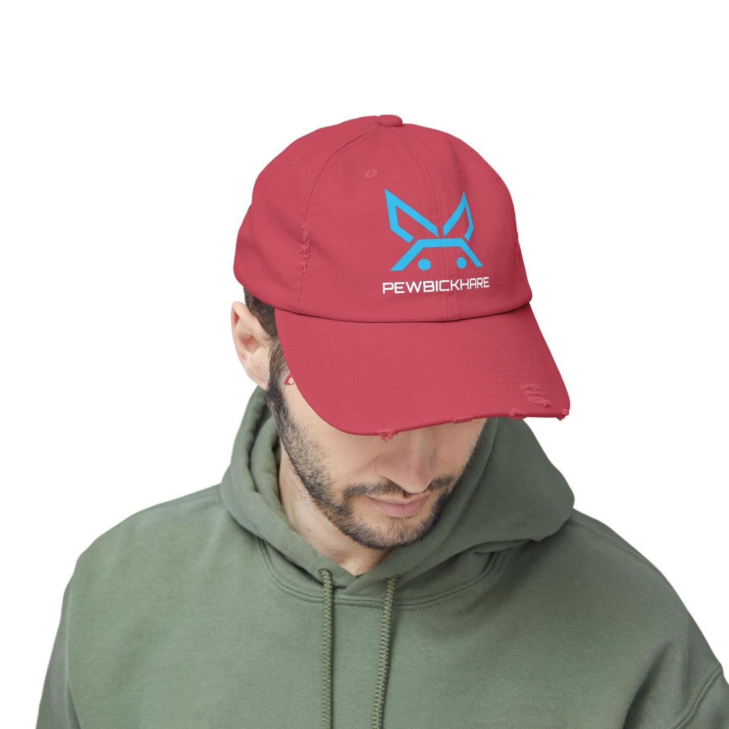 PBH - Distressed Cap - TURQUOISE / WHITE Embroidery