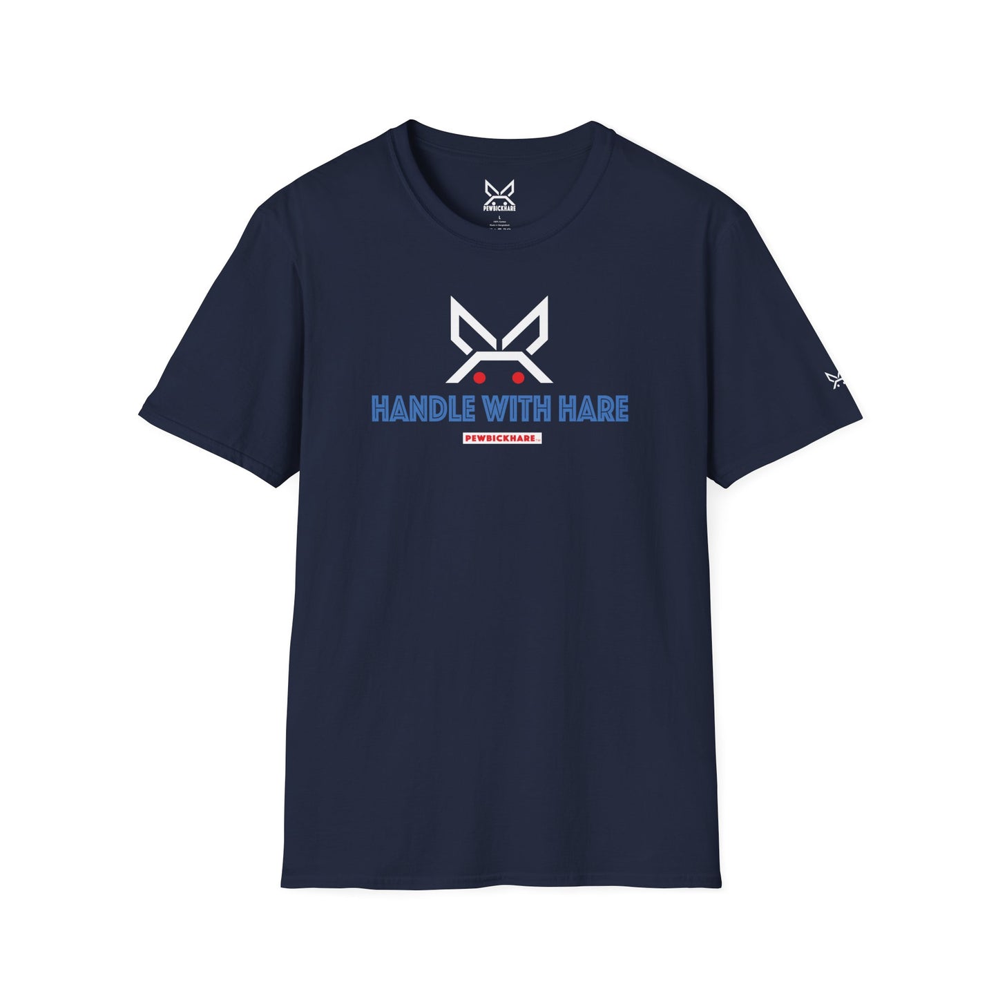 PBH "HANDLE WITH HARE" - (white edition) - Original Unisex Cotton T-shirt