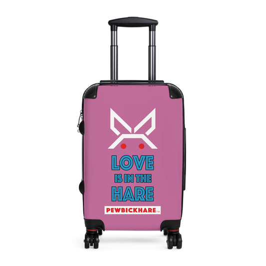PBH - LOVE IS IN THE HARE Design | Colorful Suitcase for Travel Lovers - PINK