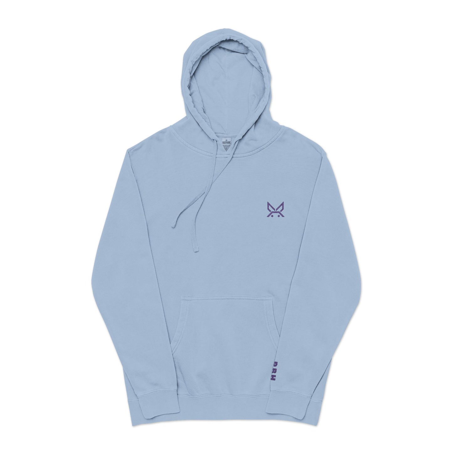 PBH - Pigment Dyed Embroidered Unisex Designer Hoodie (Large chest & Wrist Embroidery)