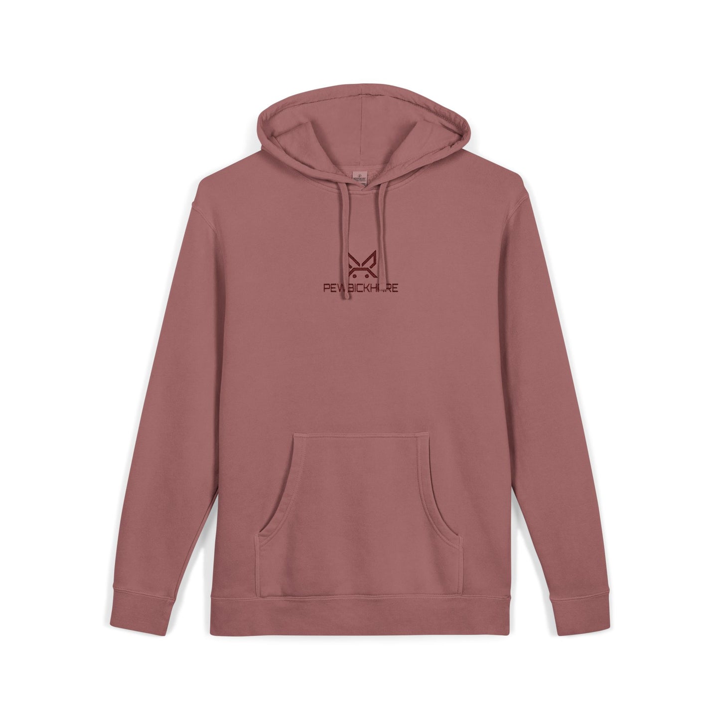 PBH - Pigment Dyed Embroidered Unisex Designer Hoodie (Large Maroon chest Embroidery)