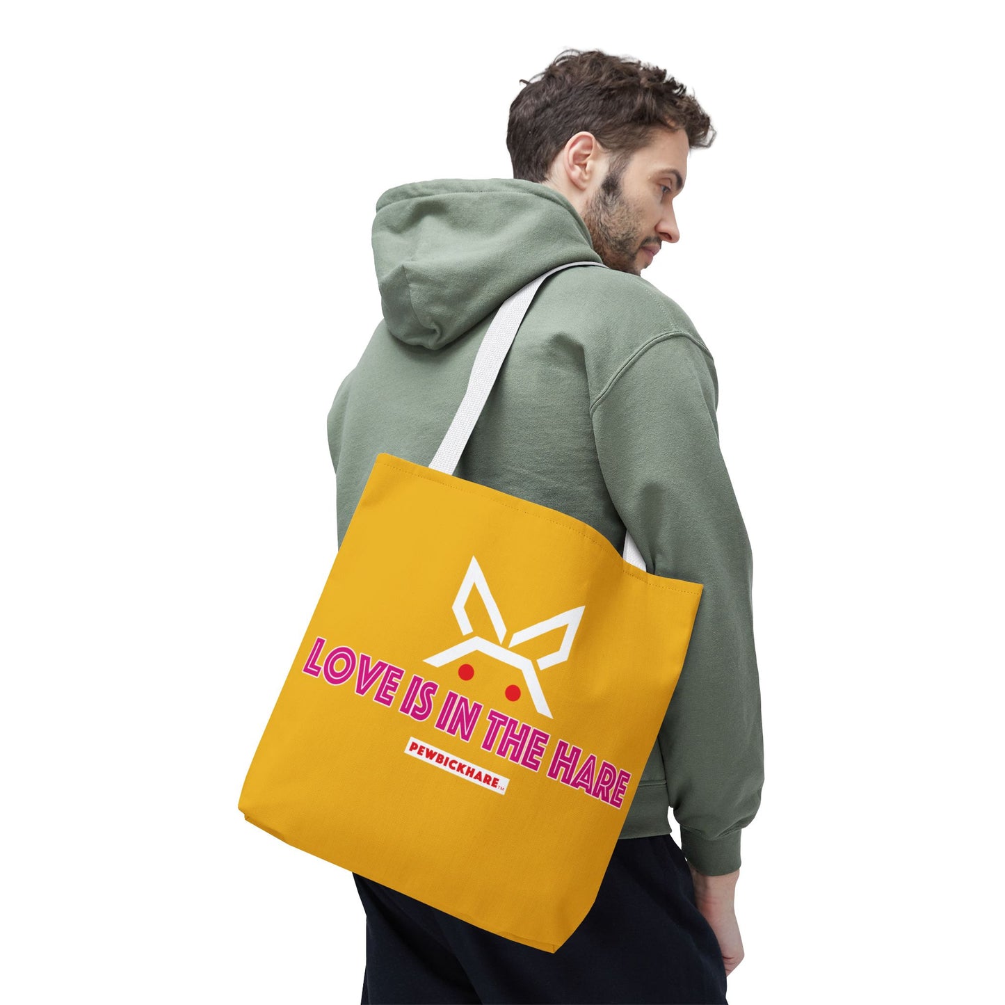 PBH 'LOVE IS IN THE HARE'  Yellow Tote Bag