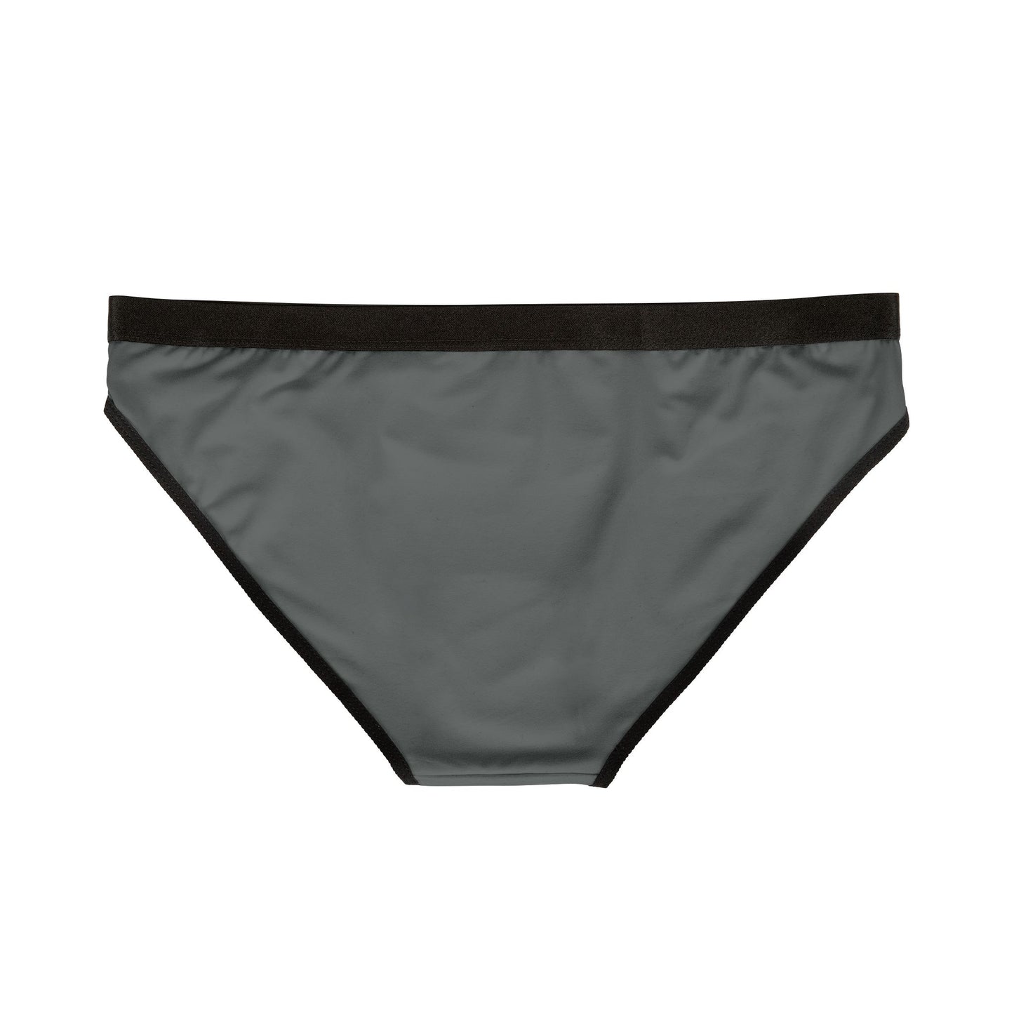 PEWBICKHARE UNDERWEAR: Gray Women's Bikini Underwear with Minimal Red Hare Face Graphic