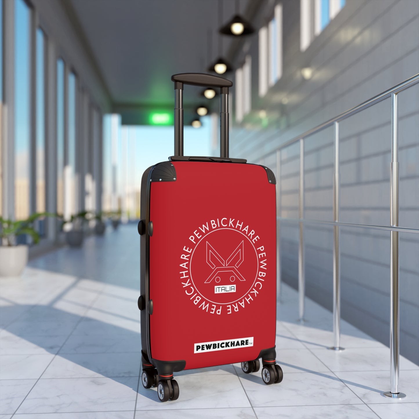 PBH - PEWBICKHARE ITALIA Design | Colorful Suitcase for Travel Lovers - SOLID RED
