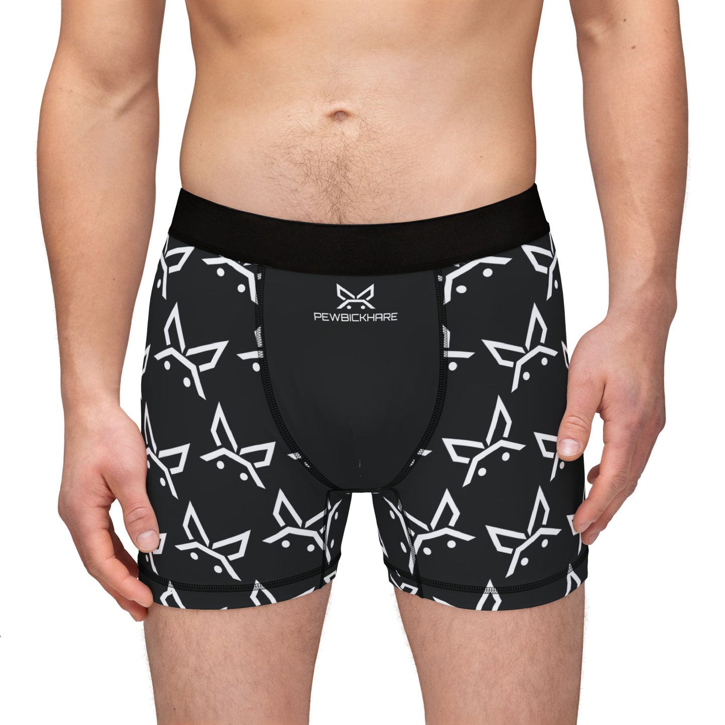 PBH "PEWBICKHARE UNDERWEAR - BLACK|WHITE PATTERN" Men's Boxer Briefs