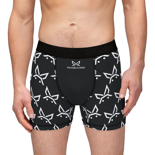 PBH "PEWBICKHARE UNDERWEAR - BLACK|WHITE PATTERN" Men's Boxer Briefs