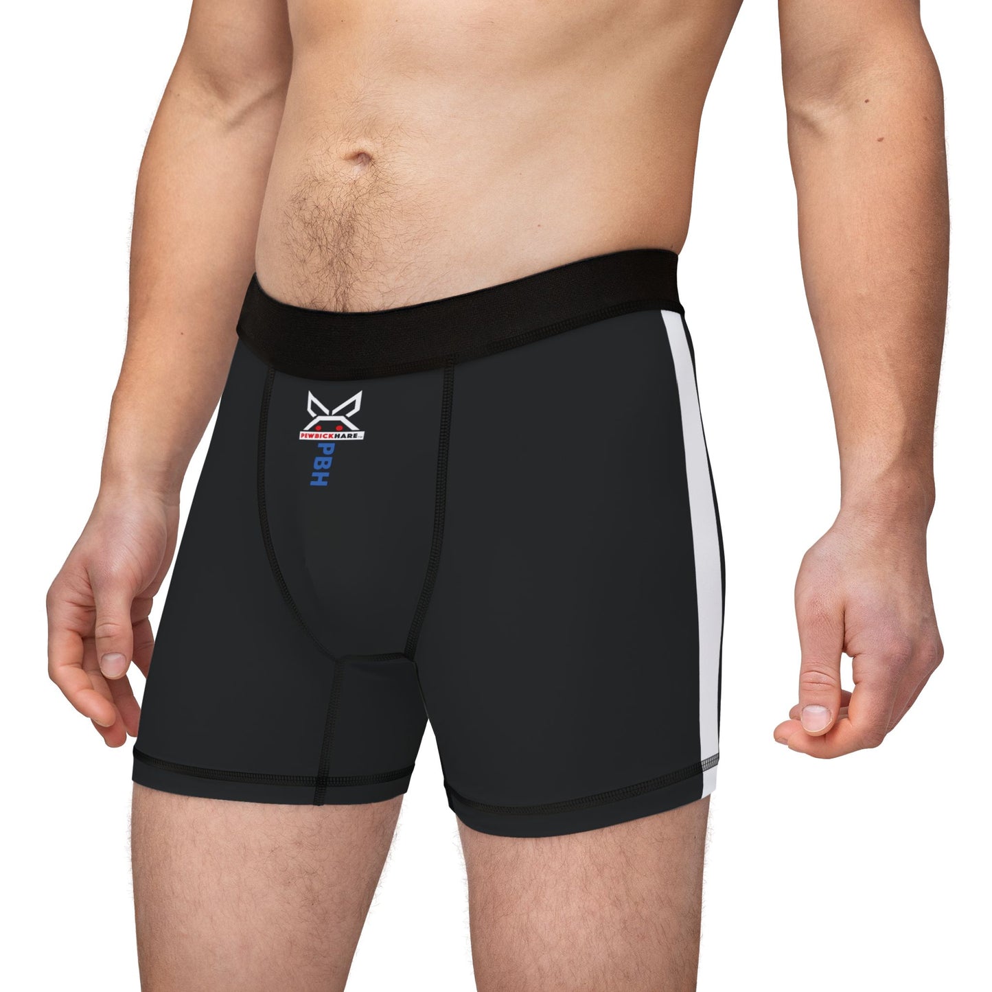 PBH "PBH UNDERWEAR - BLACK|WHITE STRIPE" Men's Boxer Briefs