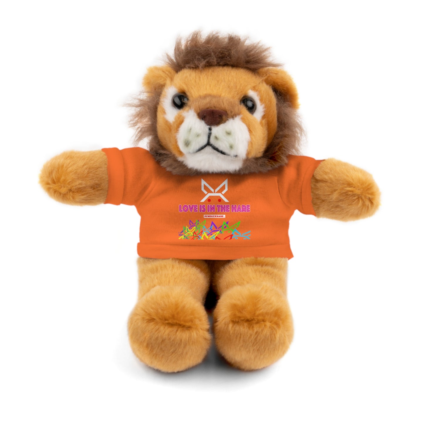 Stuffed animal with Graphic Tee - "Love Is In The Hare"