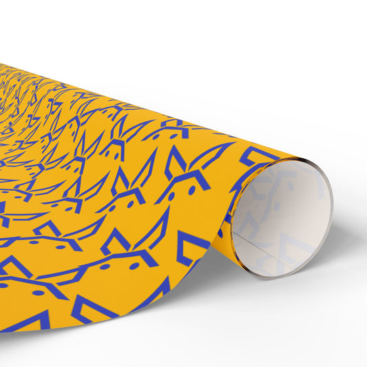 PBH: Vibrant Hare-Themed Wrapping Paper for All Occasions - YELLOW