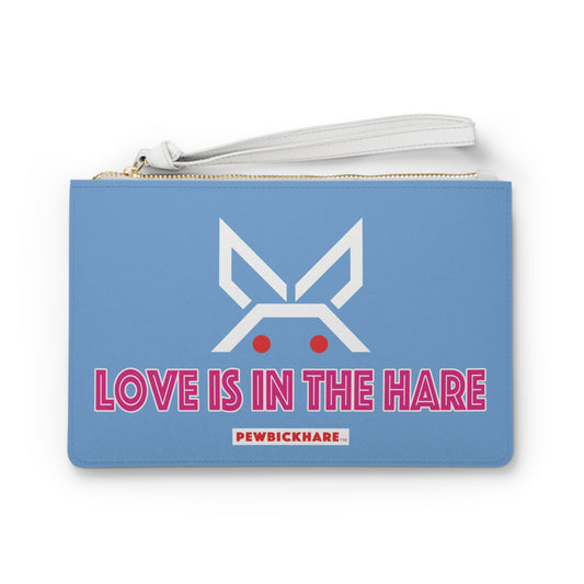 PBH Pale Blue Clutch Bag - "Love is in the Hare"