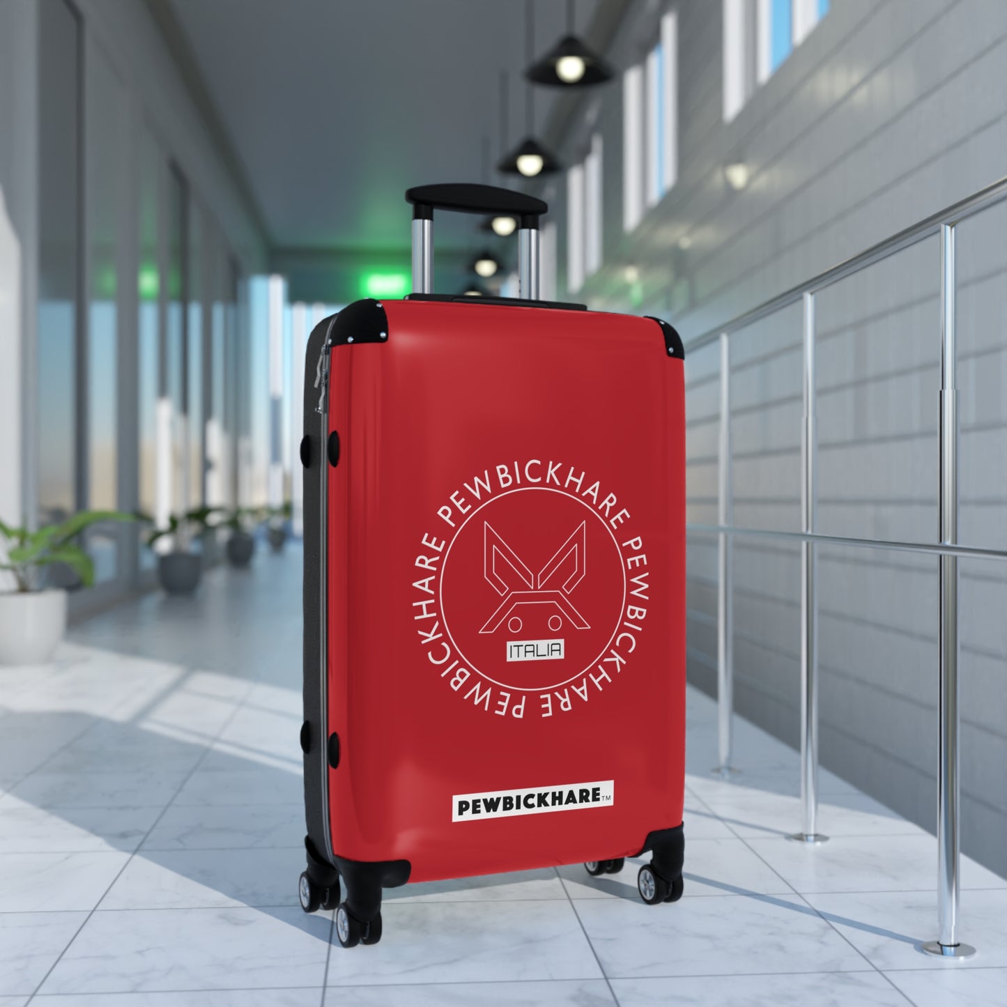 PBH - PEWBICKHARE ITALIA Design | Colorful Suitcase for Travel Lovers - SOLID RED