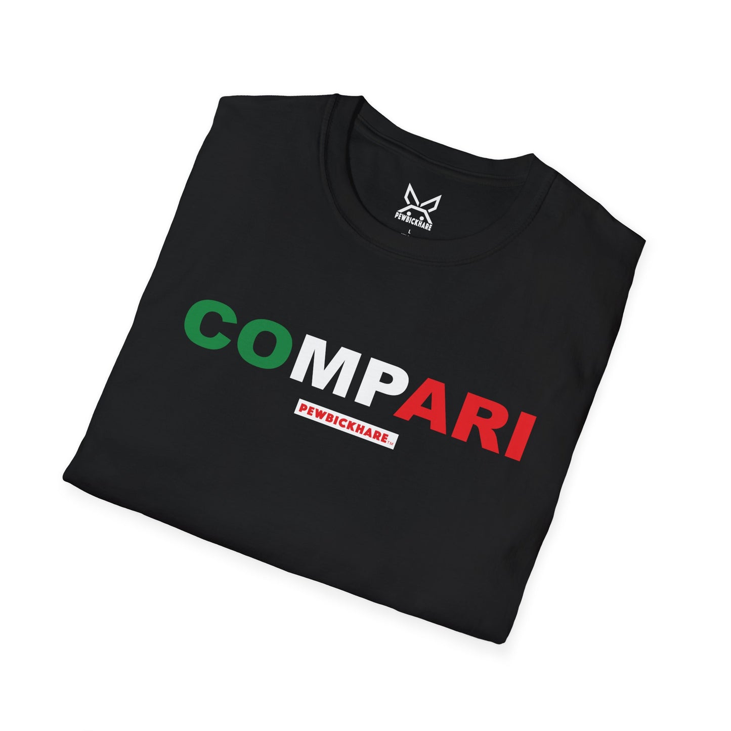 Men’s / Unisex Graphic T-Shirt – COMPARI MINIMALIST – PEWBICKHARE Italian-Inspired Streetwear