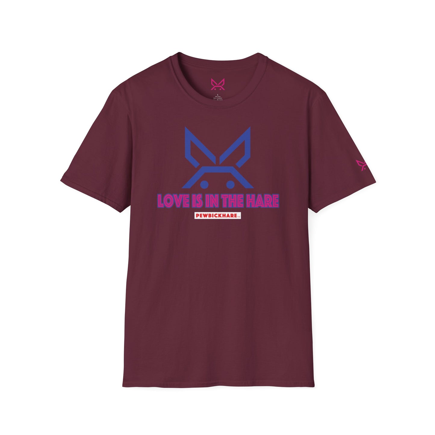 PBH "LOVE IS IN THE HARE" - (Hot Pink edition) - Original Unisex Cotton T-shirt