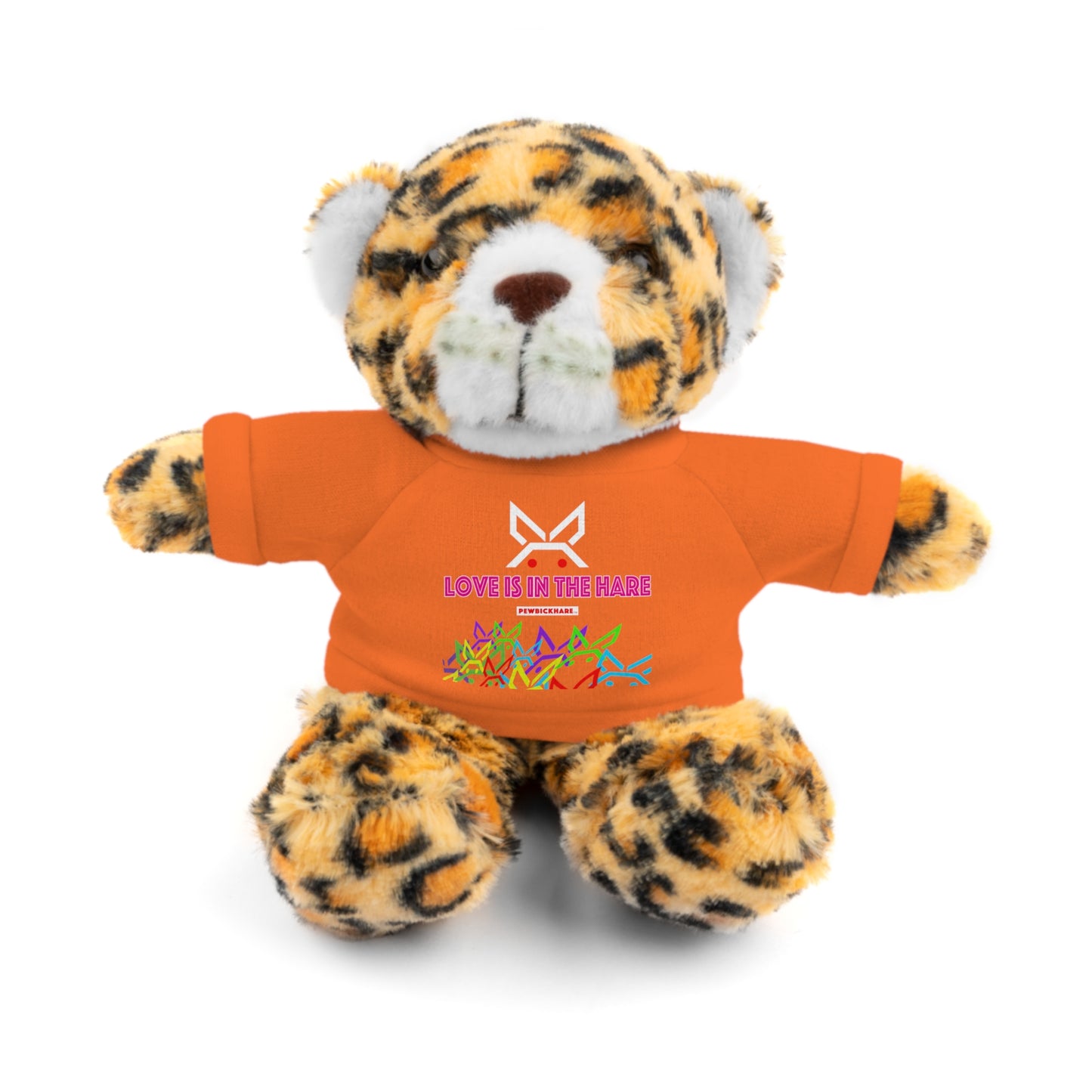 Stuffed animal with Graphic Tee - "Love Is In The Hare"