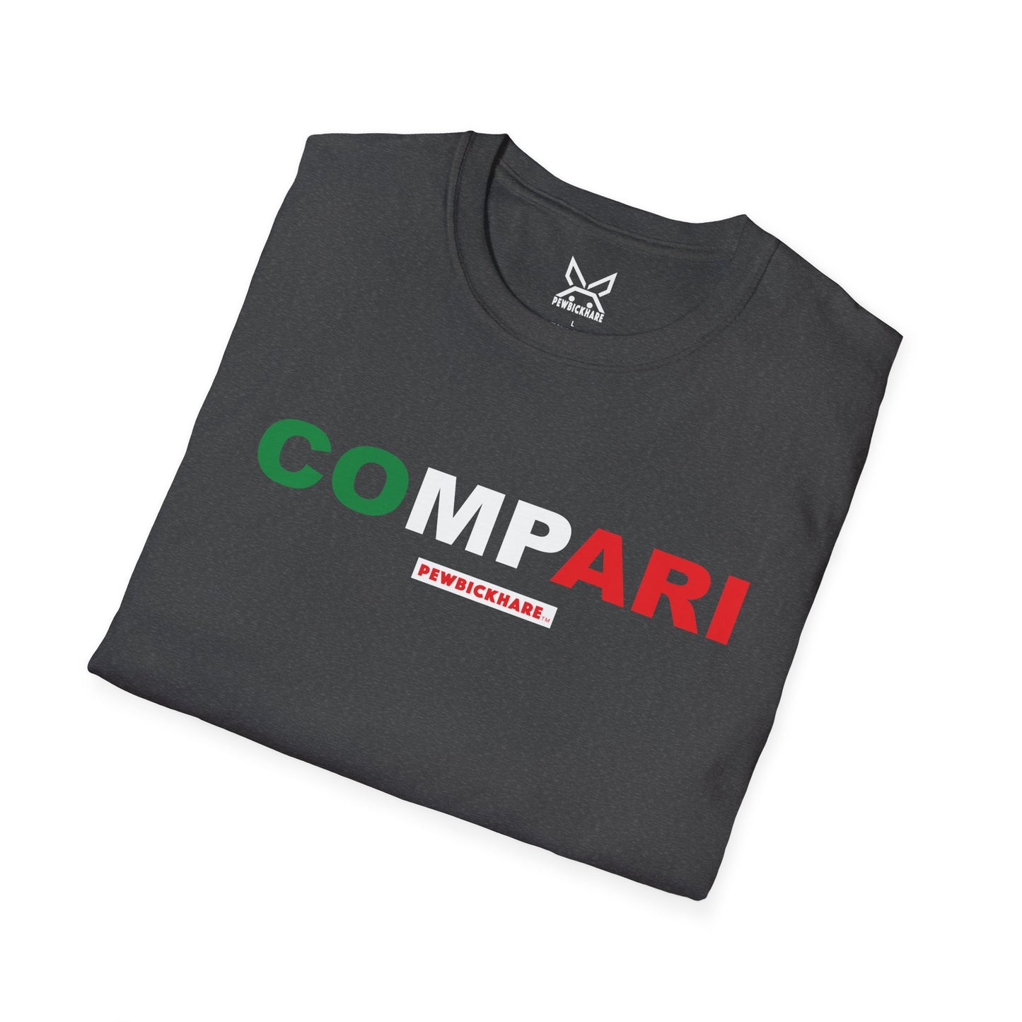 Men’s / Unisex Graphic T-Shirt – COMPARI MINIMALIST – PEWBICKHARE Italian-Inspired Streetwear