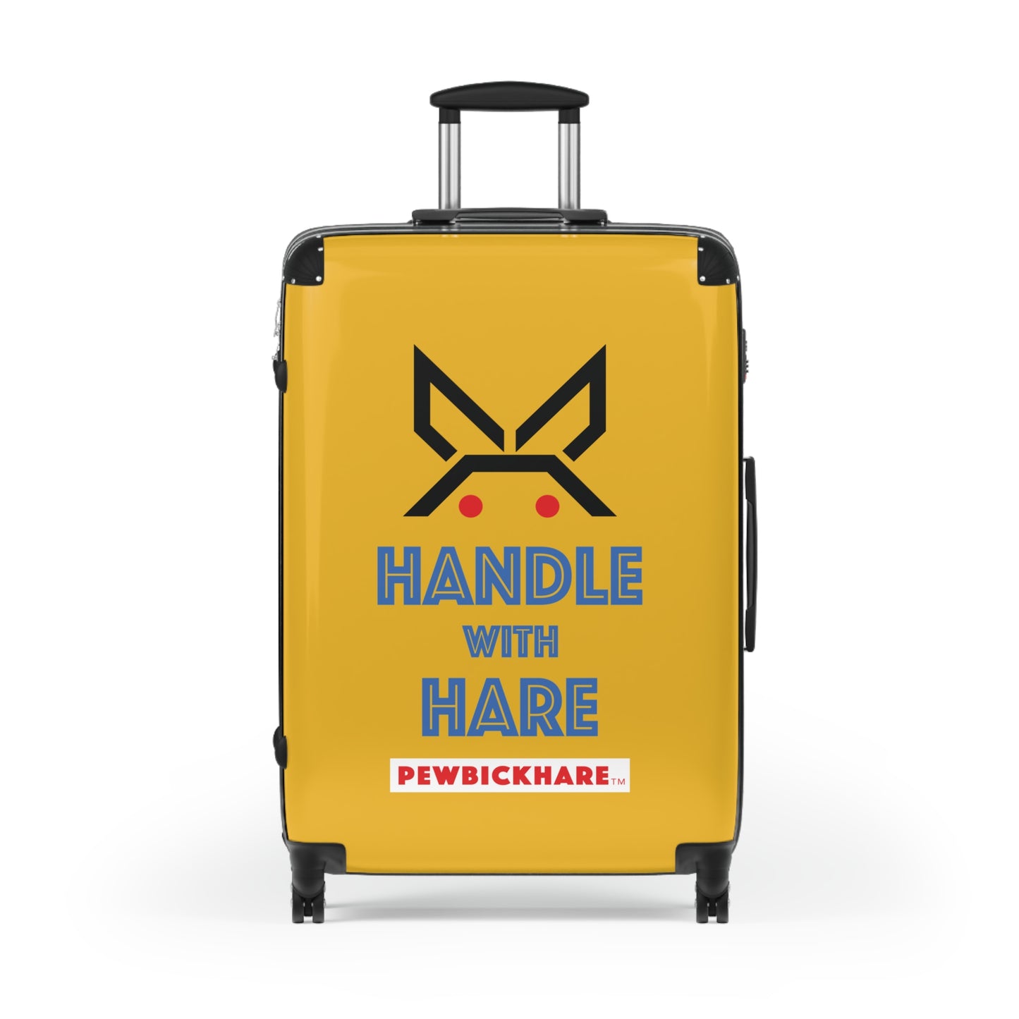 PBH - HANDLE WITH HARE Design | Colorful Suitcase for Travel Lovers - Yellow