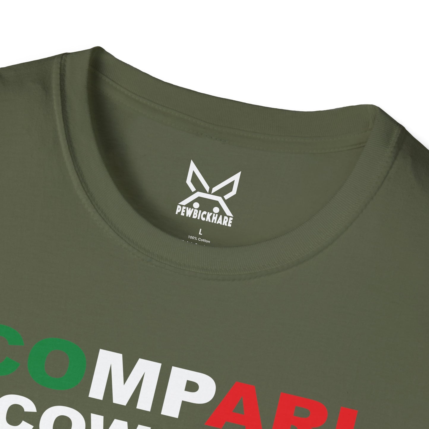 Women’s / Unisex Graphic T-Shirt – COMPARI COWGIRL – PEWBICKHARE Italian-Inspired Streetwear