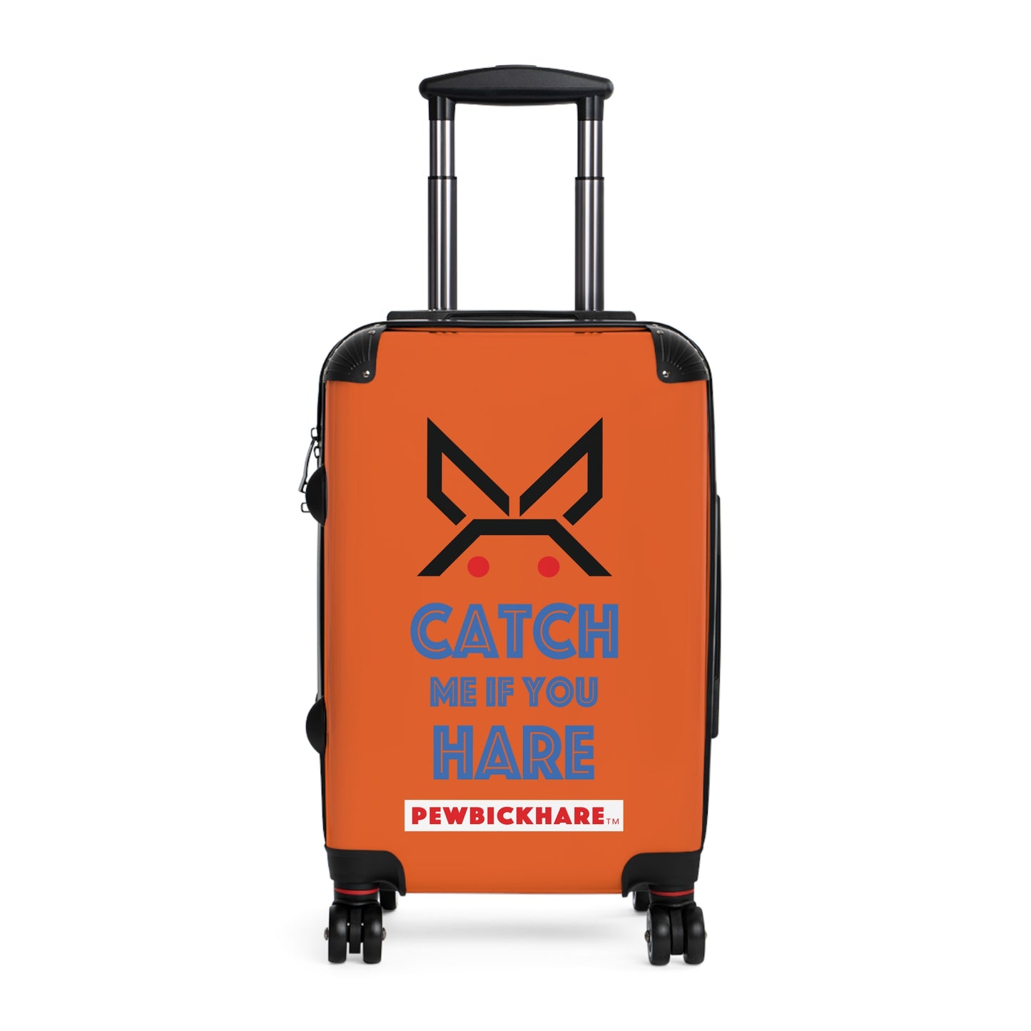PBH - CATCH ME IF YOU HARE Design | Colorful Suitcase for Travel Lovers - ORANGE