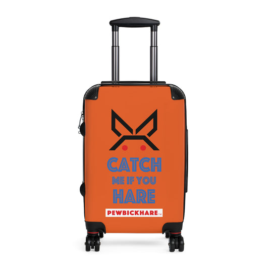 PBH - CATCH ME IF YOU HARE Design | Colorful Suitcase for Travel Lovers - ORANGE
