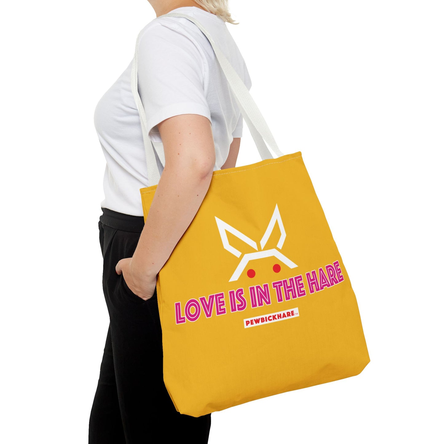 PBH 'LOVE IS IN THE HARE'  Yellow Tote Bag