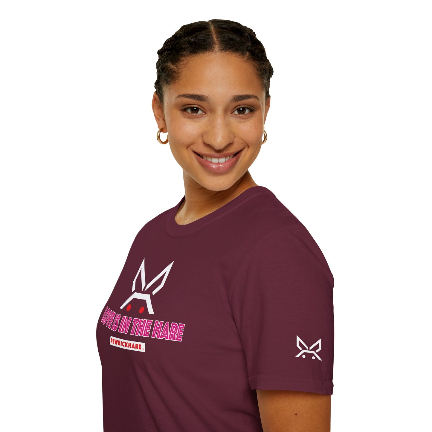 PBH "LOVE IS IN THE HARE" - (White/Pink edition) - Original Unisex Cotton T-shirt