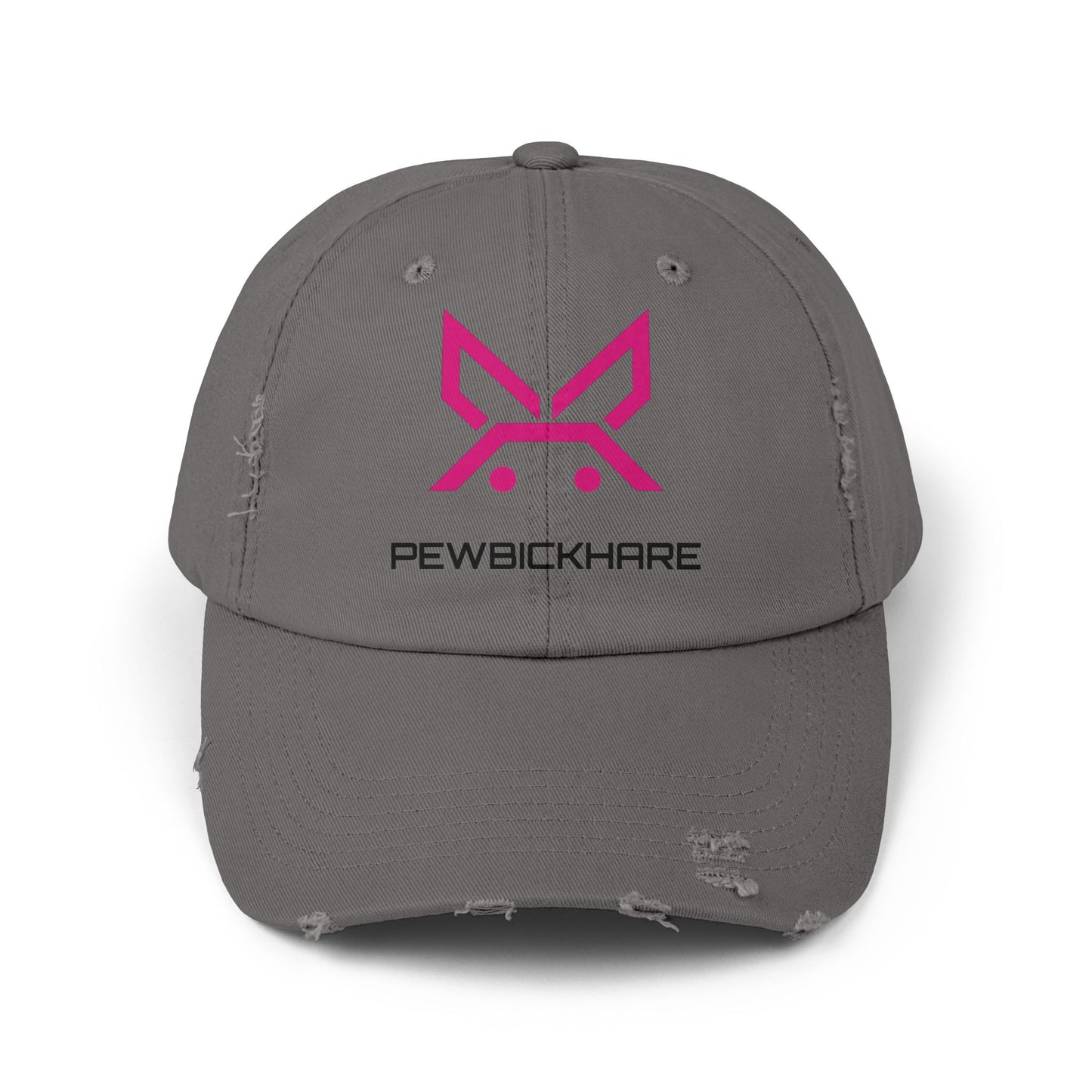 PBH - Distressed Cap - Pink / Black Embroidery