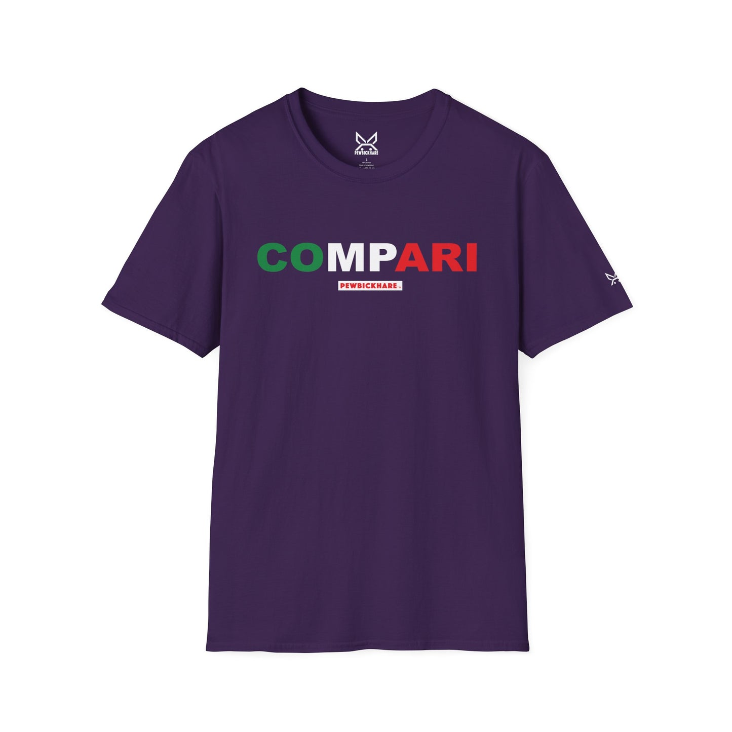 Men’s / Unisex Graphic T-Shirt – COMPARI MINIMALIST – PEWBICKHARE Italian-Inspired Streetwear