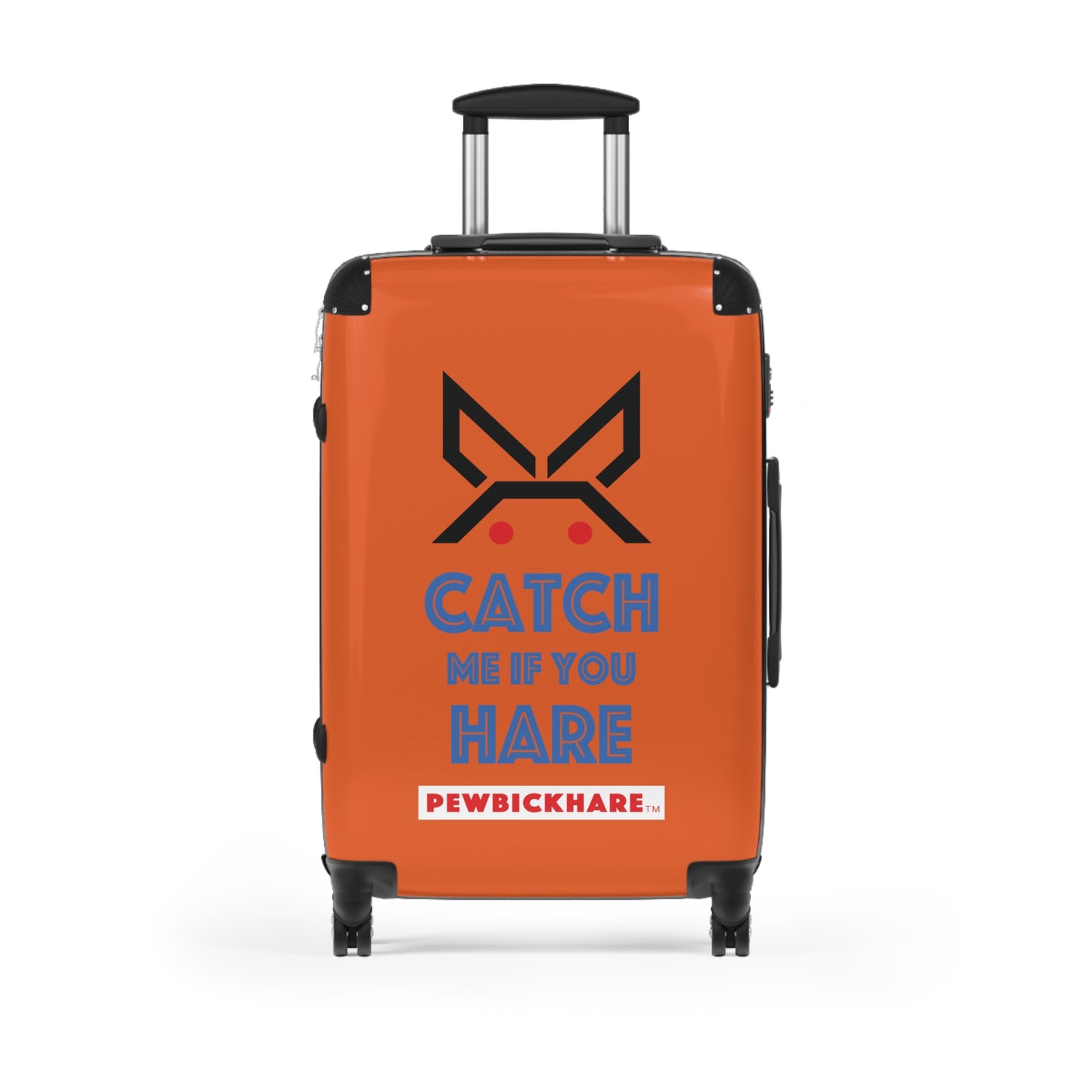 PBH - CATCH ME IF YOU HARE Design | Colorful Suitcase for Travel Lovers - ORANGE