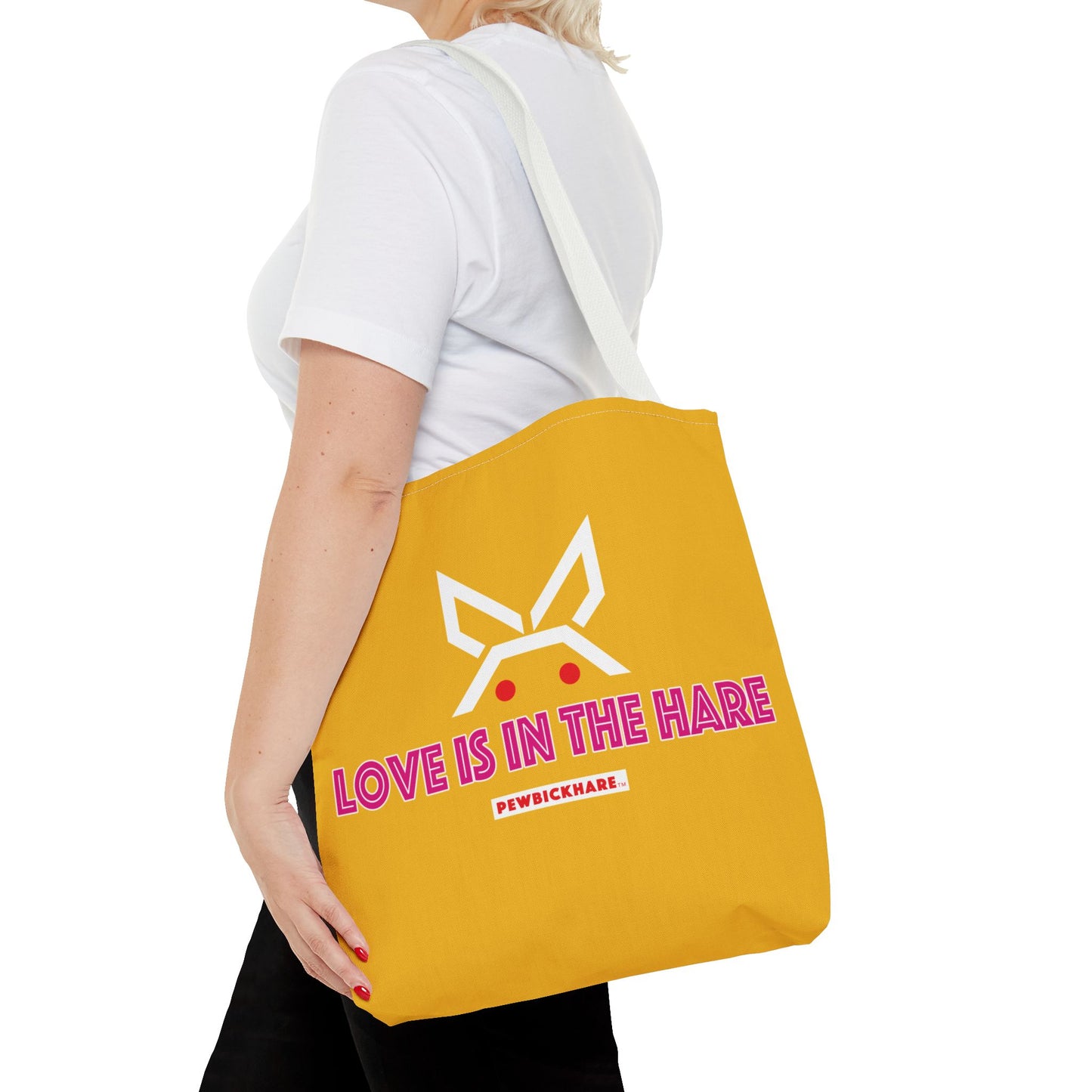 PBH 'LOVE IS IN THE HARE'  Yellow Tote Bag
